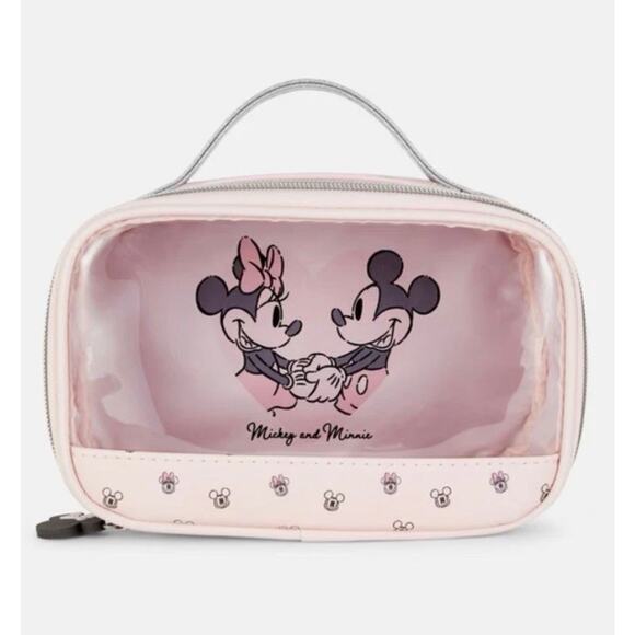 Disney Handbags - NWT Disney PRIMARK Pink Mickey Minnie Mouse Clear Makeup Cosmetic Bag